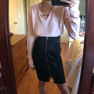 Nasty Gal - Black Mesh Pencil Skirt